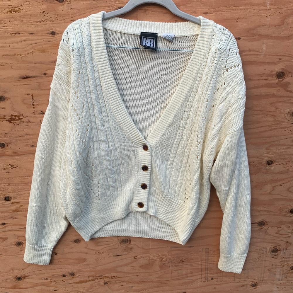 Sexy off shoulder cream cardigan